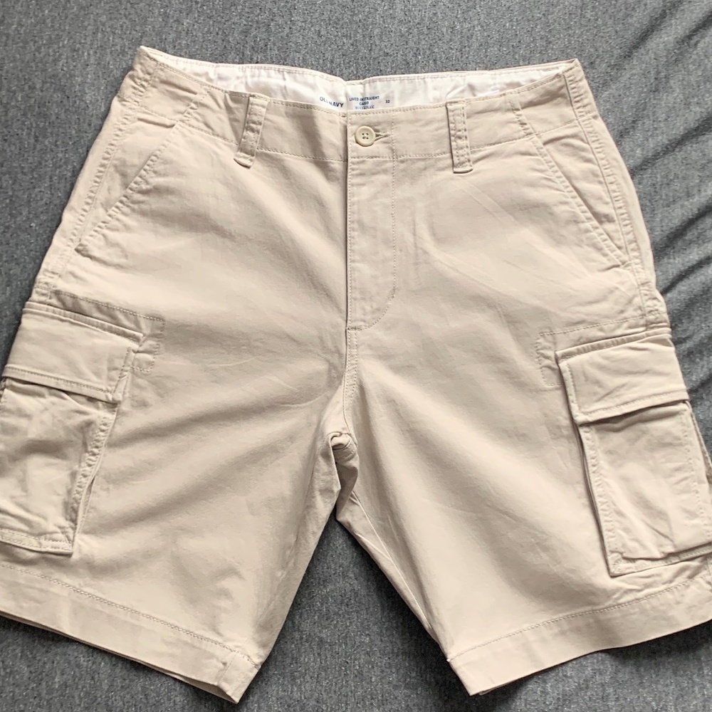 New Never Work Mens Old Navy Stone Cargo Shorts